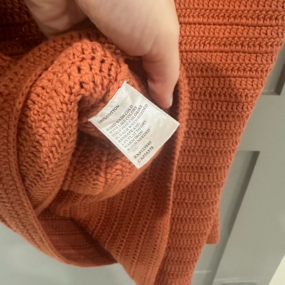 Intermix Burnt Orange Crochet Top - Picture 3 of 4